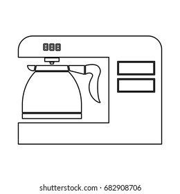 Coffeemaker, coffee machine black icon .
