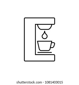 coffeemaker line vector black icon
