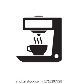 Coffeemaker machine, espresso machine vector icon