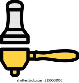 código de línea de color vectorial de cafetera