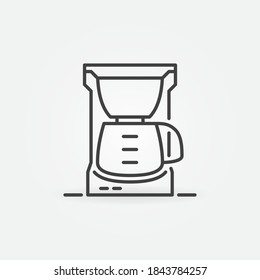 Vektorsymbol oder Symbol des Kaffeemaschinenkonzepts in dünner Linie