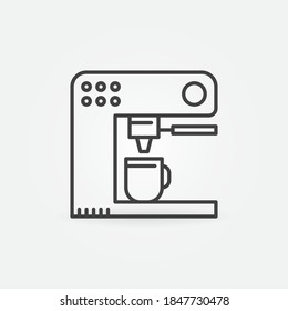 Coffeemaker vector concept line icon or symbol