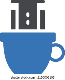 coffeemaker vector glyph color icon