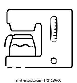 Coffeemaker vector icon illustration photo