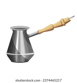 Coffee-making turk, isolated on a white background.Vector illustration for coffee shops, restaurants.