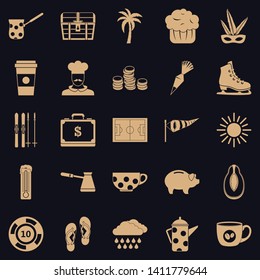 Coffeemania icons set. Simple set of 25 coffeemania vector icons for web for any design svg