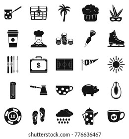 Coffeemania icons set. Simple set of 25 coffeemania vector icons for web isolated on white background svg