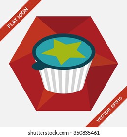 coffee-mate flat icon with long shadow,eps10