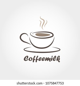 Coffeemilk Logo Design, Coffee Logo Template