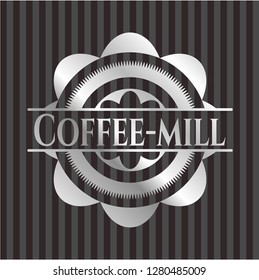 Coffee-mill silvery badge