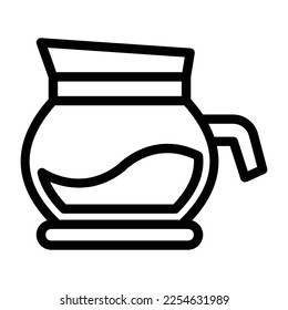 coffeepot line icon illustration vector graphic