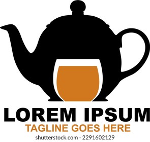 Coffeepot Logo. coffee cafe Symbol  icon vector Illustration