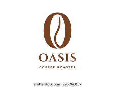 coffee-shaped letter O logo, perfect for coffee shop, cafe, and others.