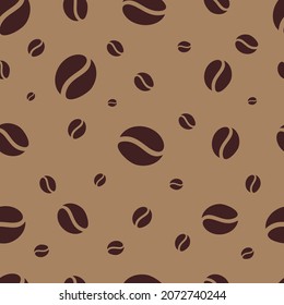 nahtloses, kaffeestes Muster-Design auf Braun