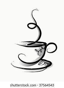 Coffee(vector) In the gallery also available jpeg image made from this vector

