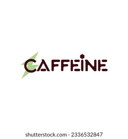 coffeine design logo brand vector