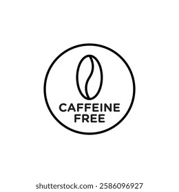 coffeine free icon Flat fill set collection