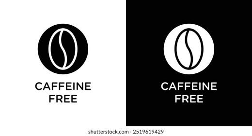 coffeine free icon linear logo isolated