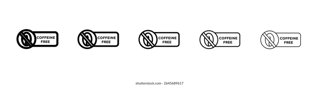 coffeine free icon simple illustration logo art