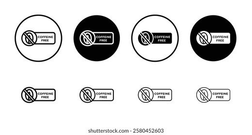 coffeine free icon Vector logo outline