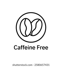 coffeine free icon Vector logo set flat