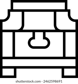 coffer icon. Thin linear style design isolated on white background