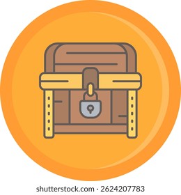 Coffer Line vector Icon Design
