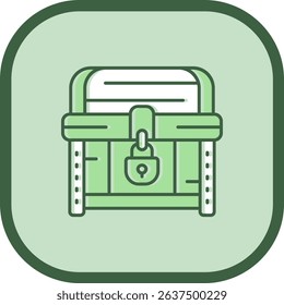Coffer Line vector Icon Design
