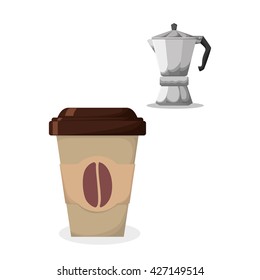 Cofffee icon. drink concept.  Flat illiustration