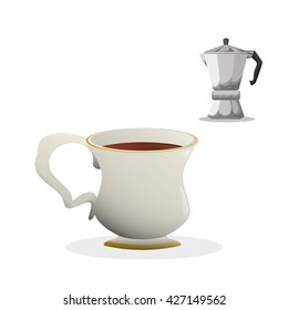 Cofffee icon. drink concept.  Flat illiustration