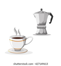 Cofffee icon. drink concept.  Flat illiustration