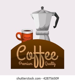 Cofffee icon. drink concept.  Flat illiustration , vector
