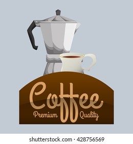 Cofffee icon. drink concept.  Flat illiustration , vector