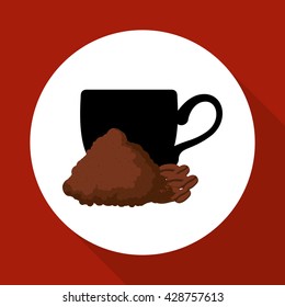 Cofffee icon. drink concept.  Flat illiustration , vector
