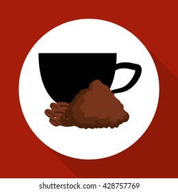 Cofffee icon. drink concept.  Flat illiustration , vector