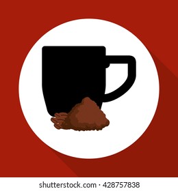 Cofffee icon. drink concept.  Flat illiustration , vector