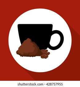 Cofffee icon. drink concept.  Flat illiustration , vector