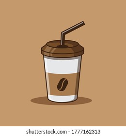 Coffie Cup Cartoon Vector Illustration.  Vector isolated flat illustration. poster, menus, brochure, web and icon coffie.