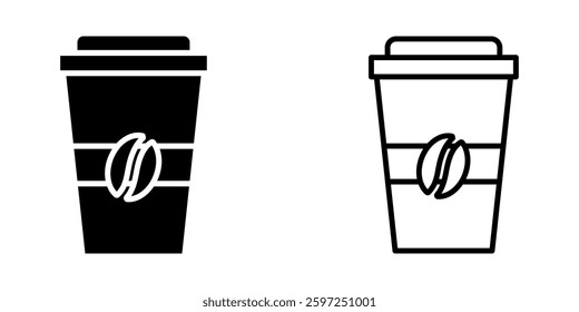 Coffie cup icon on white background