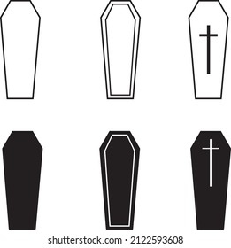 Coffin Bundle cross Halloween isolated