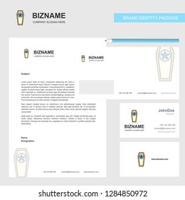 Coffin  Business Letterhead, Envelope and visiting Card Design vector template