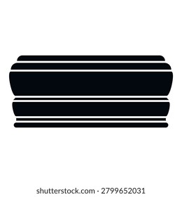 Coffin or casket black silhouette symbolizing death, funeral, and burial