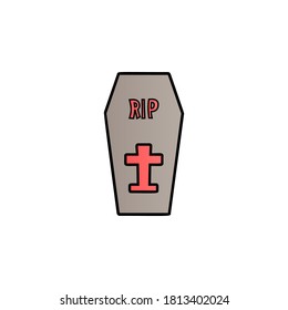 Coffin color gradient vector icon