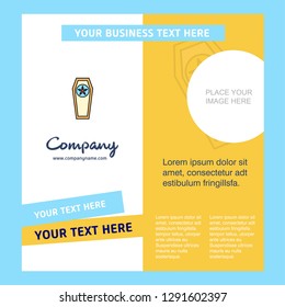 Coffin  Company Brochure Template. Vector Busienss Template