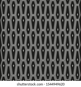 Coffin contour flat style pattern