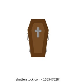 Coffin, cross, color icon. Simple colored vector of halloween icons for ui and ux, website or mobile application