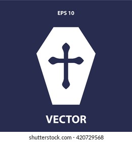 coffin with cross icon