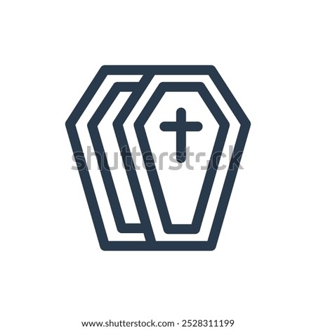 Coffin for Day of the Dead Vector Icon