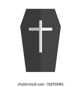 Coffin, dead, box icon vector image.Can also be used for halloween, celebration, observances and holidays. Suitable for mobile apps, web apps and print media.