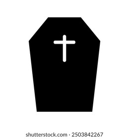 Coffin dead icon illustrated on background